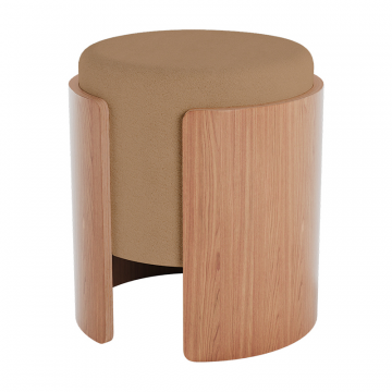 Пуф Lagom (бежевый, натуральный дуб)