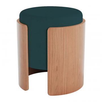 Пуф Lagom (синий, натуральный дуб)