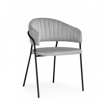 Стул на металлокаркасе Лукас светло-серый / черный