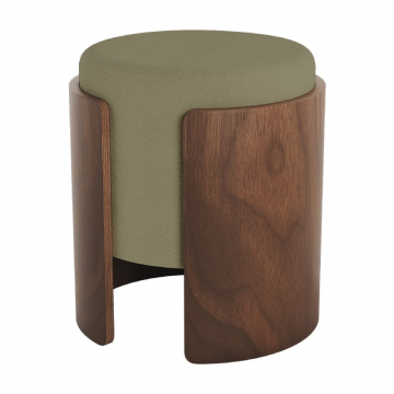 Пуф Lagom (серо-зеленый, орех)