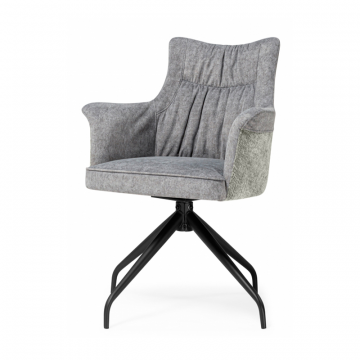 Стул на металлокаркасе Kaser 360 крутящийся grey / black