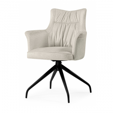 Стул на металлокаркасе Kaser 360 крутящийся ivory / black