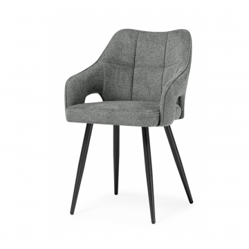 Стул на металлокаркасе Hera dark gray / black