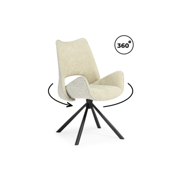Стул на металлокаркасе Balaton 360 крутящийся beige / black