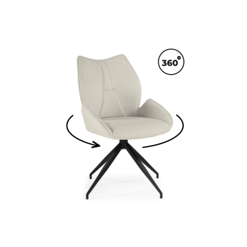 Стул на металлокаркасе Miranda 360 крутящийся beige / black