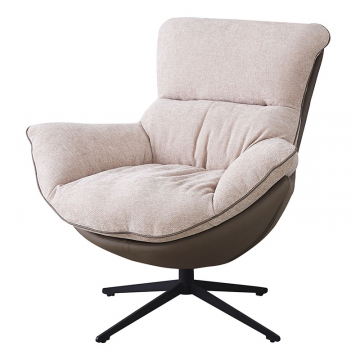 Кресло HUG латте, экокожа, шенилл