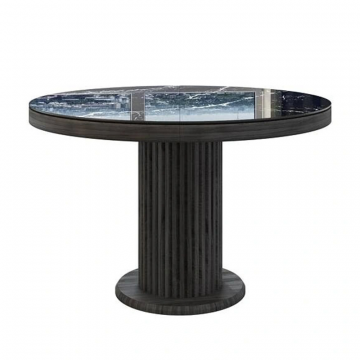 Стол Denver 110+40, круглый раздвижной, глянец