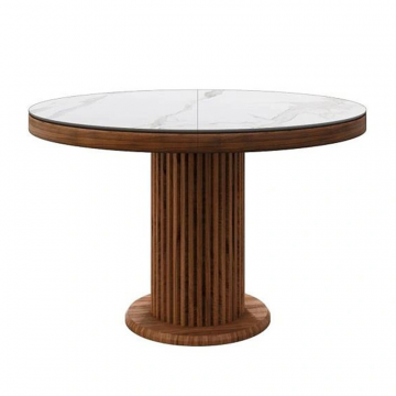 Стол Denver 110+40, круглый раздвижной, матовый