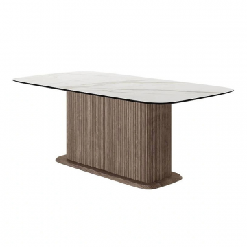 Стол прямоугольный Denver 230, керамика матовая, опора дерево