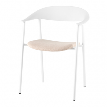Стул Eila с подушкой пластик белый