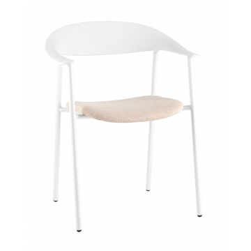 Стул Eila с подушкой пластик белый