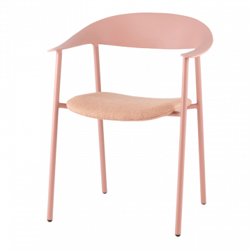 Стул Eila с подушкой пластик розовый