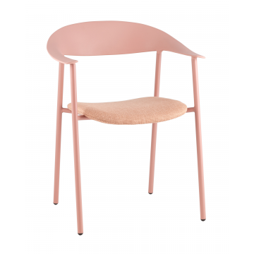 Стул Eila с подушкой пластик розовый