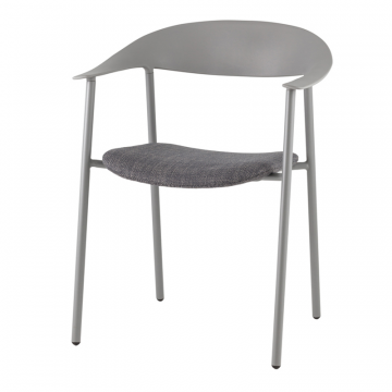 Стул Eila с подушкой пластик серый