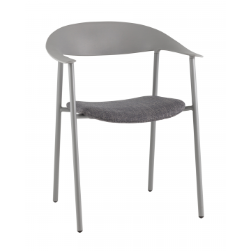 Стул Eila с подушкой пластик серый