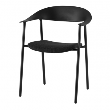 Стул Eila с подушкой пластик черный