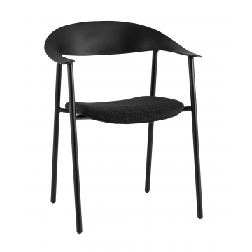 Стул Eila с подушкой пластик черный