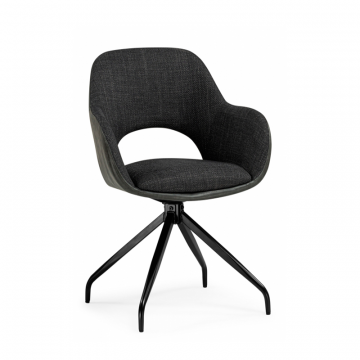 Стул на металлокаркасе Memfis graphite / black