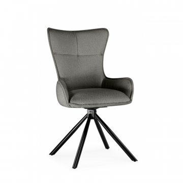 Стул на металлокаркасе Chicago light gray / black legs KD