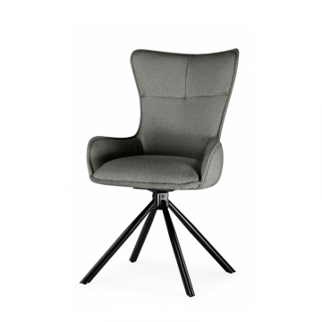 Стул на металлокаркасе Chicago light gray / black legs KD