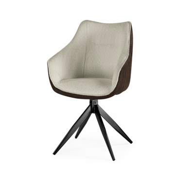 Стул на металлокаркасе Kansas brown / cream / black