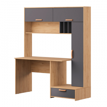 Стол письменный Лайт 03.243 Н, Гикори Рокфорд, Темно-серый