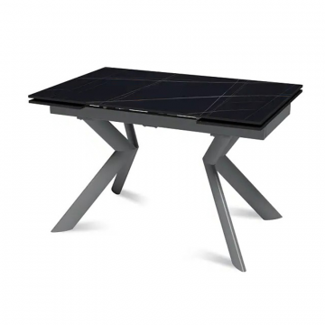 Стол раскладной Bridge (120+30+30), керамика матовая Black Gold