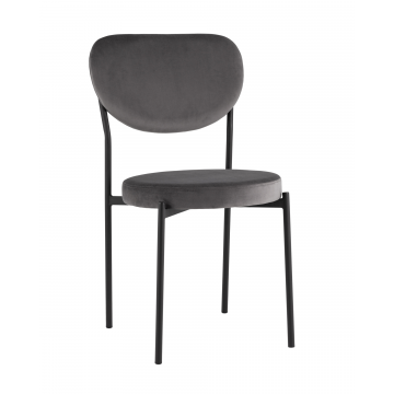 Стул обеденный Барбара велюр серый