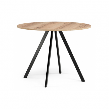 Деревянный стол Баргел 90х90х75 дуб делано / черный