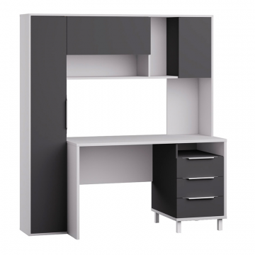 Стол рабочий Комфорт 12.95 N, Белый, Серый