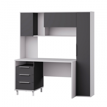 Стол рабочий Комфорт 12.95 N, Белый, Серый