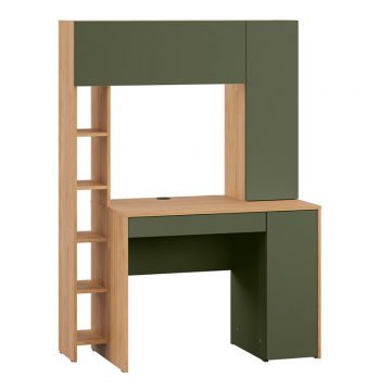 Стол компьютерный Комфорт 12.71, Гикори Рокфорд, Зеленый