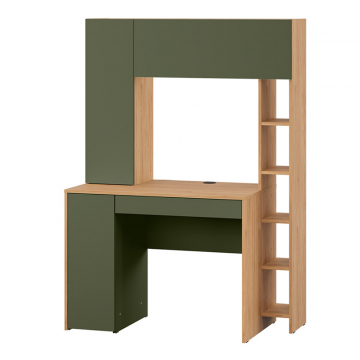 Стол компьютерный Комфорт 12.71, Гикори Рокфорд, Зеленый