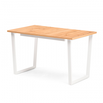 Стол раскладной Лота Лофт 120(160)х75х75 25 мм дуб вотан / белый матовый