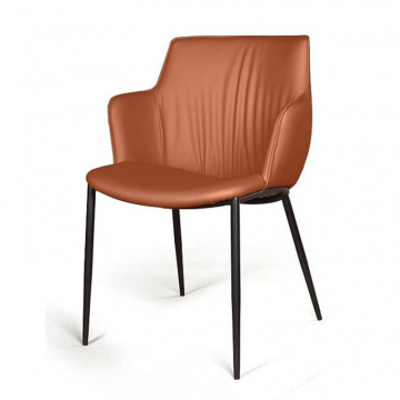 Стул с подлокотниками Sofia, экокожа soft-touch, терракот
