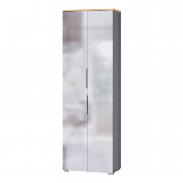 Шкаф для одежды Октава 13.338, Серый графит, Дуб золотой