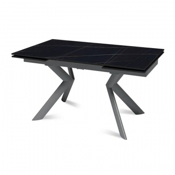 Стол раскладной Bridge (140+40+40), керамика матовая Black Gold