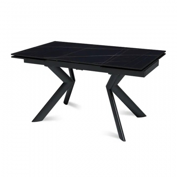 Стол раскладной Bridge (140+40+40), керамика матовая Black Gold