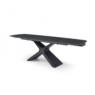 Стол раскладной Charlotta 160-240, черная керамика