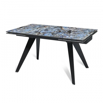 Стол раскладной Rhein (140+40+40), керамика глянцевая Lemurian Blue