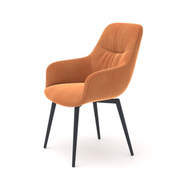 Стул Jordan поворотный 90 градусов, функция возврата, антишум, велюр Frost fox