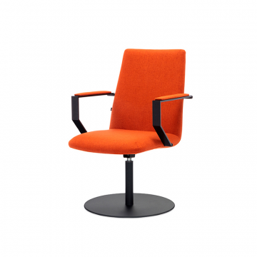 Кресло Hugo с низкой спинкой на круглой опоре