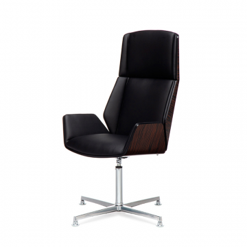 Кресло Overtime с высокой шпонированной спинкой на крестовине на глайдерсах (По запросу)