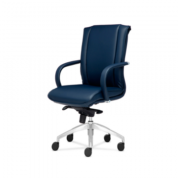 Офисное кресло Again с низкой спинкой на крестовине с колесами