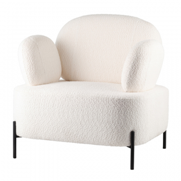 Кресло Кэнди ткань букле белый