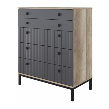 Комод Пласидо дуб каньон монумент / софт серый дым