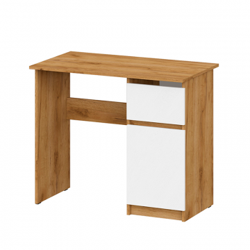 Стол письменный 900 Денвер, Дуб золотой, Белый шагрень