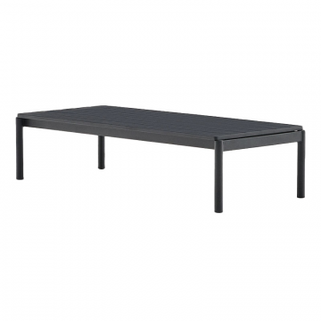 Журнальный столик Sorells из серого алюминия 63 x 149 см