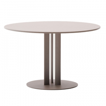 Уличный стол Sedalis из стали со столешницей из серо-коричневого алюминия Ø80 см