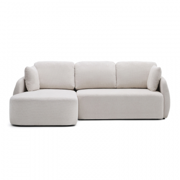 Laira 3-местный диван-кровать из шенилла с шезлонгом слева цвет экрю 246 см